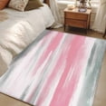thumbnail image 1 of Pink Grey Ombre Area Rugs 4x6 for Living Room, Abstract Art Oil Painting Modern Non Slip Washable Rug Runner, Low Pile Indoor Floor Carpet Mat Bathroom Rugs for Bedroom, Kids Room, 1 of 9