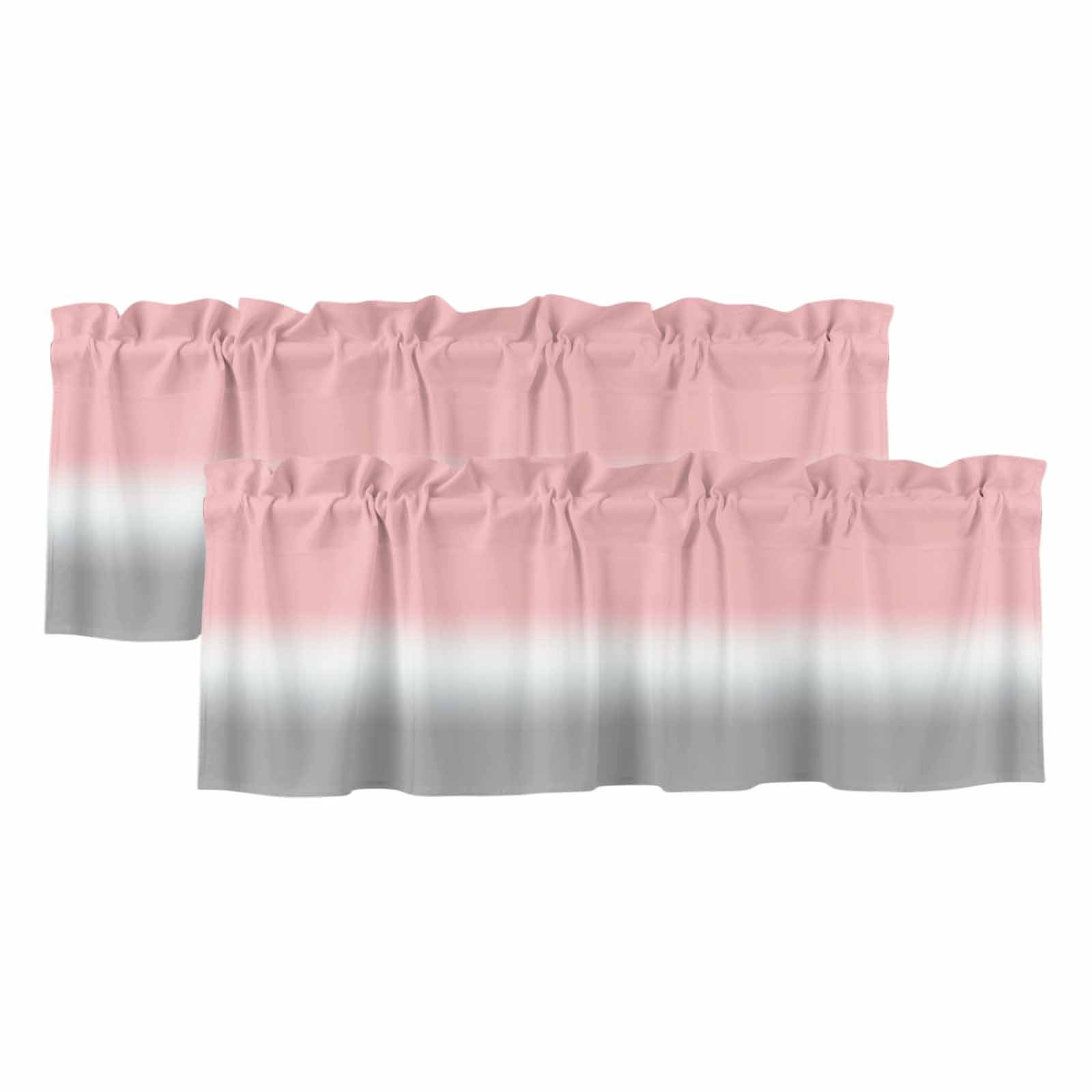 Pink and Grey Ombre Window Valance, Gradient Gradual Color 2 Pack ...