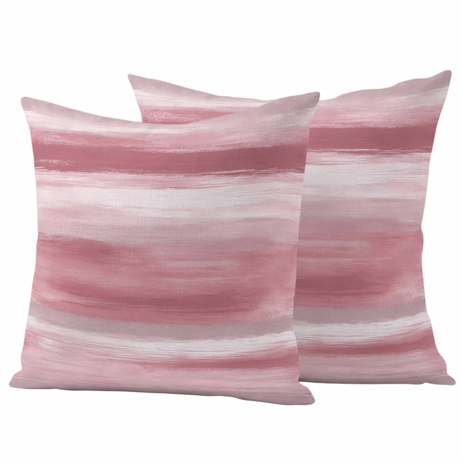 Pink Grey Outdoor Waterproof Pillow Covers, Abstract Art Oil Painting Blue Ombre Decorative Square Throw Pillowcase Sofa Cushion Sham for Patio/Couch/Chair, 24"x24" 2 Pack
