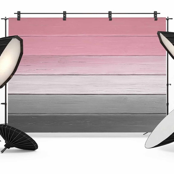 Pink Grey Photography Backdrop 7x5FT, Gradient Wood Grain Vintage Farmhouse Photo Backdrops, Background for Photography Studio Photo Studio Background, Back Drop for Photoshoot