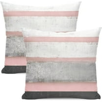 Pink Grey Pillow Covers 18x18 Set of 2 Beige Abstract Art Painting Striped Decorative Throw Pillow Covers Square Modern Cushion Case for Home Couch Sofa Outdoor