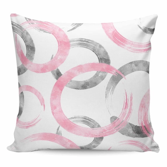 Pink Grey Pillow Covers 20x20 Inch Decorative Throw Pillow Cover, Geometric Circle Modern Abstract Simple Art Sofa Pillowcases Accent Cushion Case Home Decor Bedroom Living Room