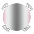 thumbnail image 1 of Pink Grey Round Tablecloth for 36-44 Inch Tables, Fitted Table Cover with Elastic Edge, Gray Farmhouse Modern Rustic Waterproof Outdoor Table Cloth Protector for Patio Garden Dinner Picnic, 1 of 9