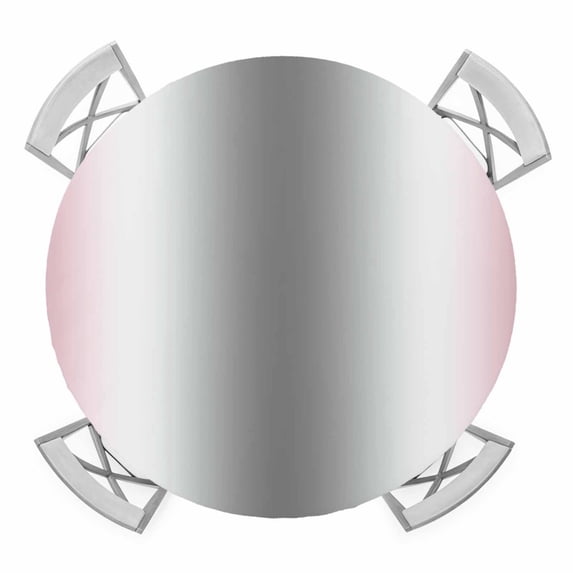 Pink Grey Round Tablecloth for 36-44 Inch Tables, Fitted Table Cover with Elastic Edge, Gray Farmhouse Modern Rustic Waterproof Outdoor Table Cloth Protector for Patio Garden Dinner Picnic