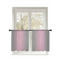 thumbnail image 1 of Pink Grey Sheer Curtains 45 Inch Long 2 Panels, Gradient Ombre Light Filtering Rod Pocket Semi Sheer Curtains, Sheer Voile Drapes for Living Room Bedroom, 52"x45", 1 of 5