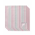 thumbnail image 1 of Pink Grey Stripe Cloth Napkins Set of 4 Reusable Dinner Napkins, Farmhouse Minimalist Striped Cocktail Napkin Washable Table Napkins for Wedding/Holiday Party/Baby Shower 20"x20", 1 of 7