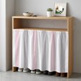 thumbnail image 1 of Pink Grey Striped Cabinet Curtain 35"Wx35"L,Dustproof Under Sink Skirt W/ Self Adhesive Tape,Geometric Vertical Stripes Minimalist Cabinet Curtain Cover for Kitchen Sink,Bathroom Vanity,Laundry Room, 1 of 9