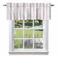 thumbnail image 1 of Pink Grey Striped Kitchen Curtain Valances for Windows Farmhouse Short Curtains, Geometric Vertical Stripes Minimalist Rod Pocket Valance Curtain for Bedroom Cafe Living Room 60"x18", 1 of 8