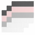 thumbnail image 1 of Pink Grey Striped Kitchen Dish Towels for Drying Dishes Set of 3, Farmhouse Modern Waffle Weave Microfiber Hand Tea Bathroom Towels Quick Dry & Absorbent Towel 12x12, 1 of 7