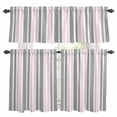 thumbnail image 1 of Pink Grey Stripes Kitchen Curtains Sets for Windows 24 Inch Length, Simple Striped Lines Minimalist Modern Rod Pocket Window Treatments Tier Curtains and Valances Set for Bedroom/Bathroom, 1 of 8