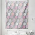 thumbnail image 1 of Pink and Grey Tapestry, Blossom Bouquet Botanical Foliage Shabby Form Essence Chrysanthemum, Fabric Wall Hanging Decor for Bedroom Living Room Dorm, 5 Sizes, Blush Lilac Grey, by Ambesonne, 1 of 1