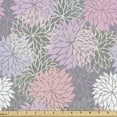 thumbnail image 1 of Ambesonne Pink and Grey Fabric by the Yard Upholstery, Botanical Blossom, 3 Yards, Blush Lilac Grey, 1 of 4