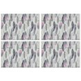 thumbnail image 1 of Pink and Grey Watercolor Feather Pattern Summer Placemats Table Placemats Set Of 4-Linen Kitchen Washable Placemats Table Mats 11.8"x17.7" Non-Slip Heat Resistant, 1 of 6