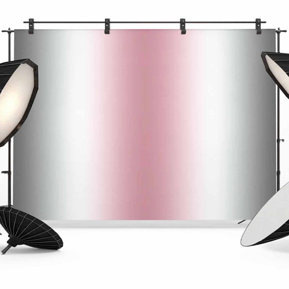 Pink Grey White Backdrop for Photography,Fabric Photo Background Backdrop,Farmhouse Ombre Color Modern Simple Photo Booth Background for Portrait Photoshoot Video Wedding Decoration Banner 7x5ft