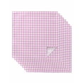 thumbnail image 1 of Pink Grid Cloth Napkins Set of 8 Reusable Dinner Napkins, Checkered Plaid Gingham Lattice Trellis Print Cocktail Napkin Washable Table Napkins for Wedding/Holiday Party/Baby Shower 20"x20", 1 of 7