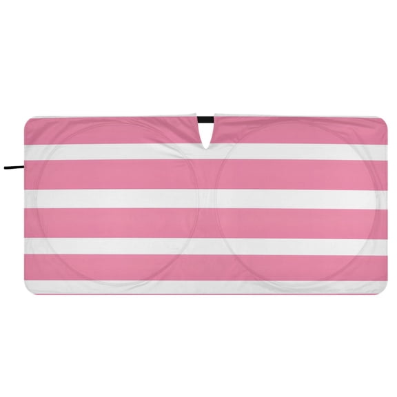 Pink Grids Car Windshield Sun Shade Foldable Front Window Shades Cover Sun Visor Shield Block