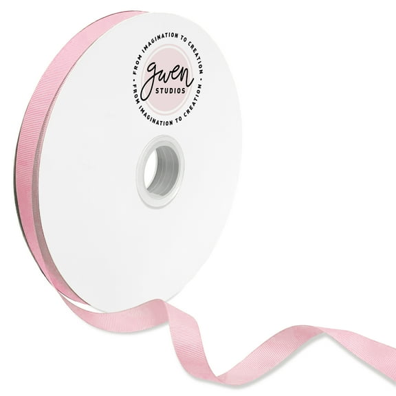 Pink Grosgrain Ribbon for Crafts and Bows, 5/8" x 100 Yards by Gwen Studios