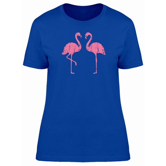 Pink Grunge Flamingos Sketch Tee Women's -Image by Shutterstock