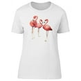 thumbnail image 1 of Pink Grunge Watercolor Flamingos T-Shirt Women -Image by Shutterstock, Female Small, 1 of 4