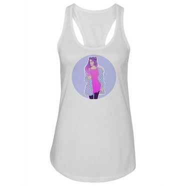 Pink Hair Fashion Woman Tank Women -Image by Shutterstock, Female x-Large
