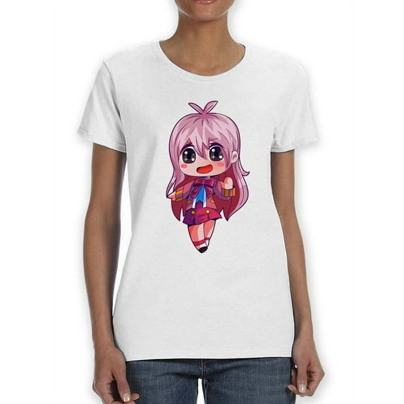 Pink Hair Girl T-Shirt Women -SPIdeals Designs, Female Small