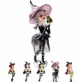 thumbnail image 1 of Pink Hair Shelf Witch Figurine with Frog,1PCS Gothic Resin Edge Sitting Witch Statue with Witch Hat,8" Spooky Fall Halloween Decor for Tabletop& Bookshelf, 1 of 5