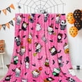 thumbnail image 1 of Pink Halloween Blanket Gifts for Women Girls Kids, Cute Hello Kitty Throw Blankets, 1 of 7