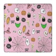 thumbnail image 1 of Pink Halloween Elements Pattern Square Fitted Tablecloth with Elastic Edge,Square Table Cover,Washable Elastic Table Cover for Home Kitchen Party Decor 36"x36", 1 of 6