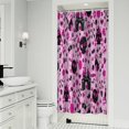 thumbnail image 1 of Pink Halloween Fantasy Pattern Shower Curtain 36"x72" ,Bathroom Decorative Shower Curtains Set with 12 Hooks,Modern Waterproof Washable Shower Curtain, 1 of 6