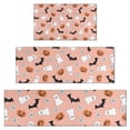 thumbnail image 1 of Pink Halloween Ghosts Bats and Pumpkins Kitchen Rugs Sets Of 3,Kitchen Runner Rugs Non Skid Washable,Decorative Kitchen Floor Mats for Kitchen,Sink,Laundry,17"x30"+ 17"x47" + 17"x59", 1 of 6