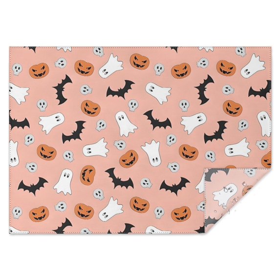 Pastel Halloween Icons Pattern Rectangle Tablecloth 60"x84",Waterproof Polyester Rectangle Table Cloth, Wipeable Spillproof Polyester Tablecloth for Dining, Camping, Indoor and Outdoor