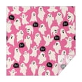 thumbnail image 1 of Pink Halloween Ghosts with Boo Square Tablecloth,Waterproof Square Table Cover,Wipeable Spillproof Washable Table Cover for Home Kitchen Party Decor 60"x60"(152x152cm), 1 of 6