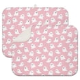 thumbnail image 1 of Pink Halloween Ghosts Dish Drying Mat for Kitchen 1 Pack, Ultra Absorbent Microfiber Dishes Drainer Mats,18x24in(46x61cm), 1 of 4