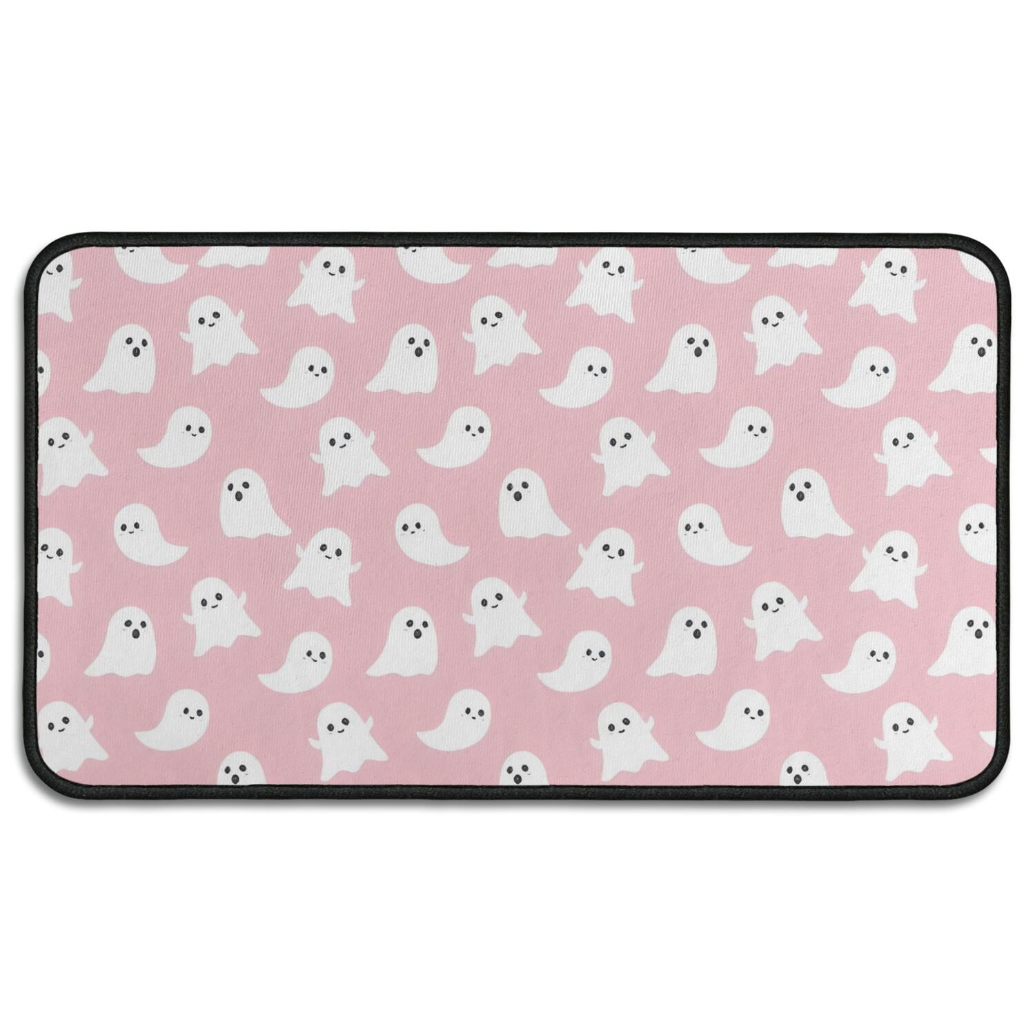 Pink Halloween Ghosts Door Rugs,Washable Non Slip Door Mats Indoor ...
