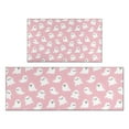 thumbnail image 1 of Pink Halloween Ghosts Kitchen Rugs Sets Of 2,Anti Fatigue Kitchen Mat Rugs Non Slip Washable,Decorative Kitchen Floor Mats for Kitchen,Sink,Laundry,17"x30"+17"x47", 1 of 7
