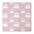 thumbnail image 1 of Pink Halloween Ghosts Square Fitted Tablecloth with Elastic Edge,Square Table Cover,Washable Elastic Table Cover for Home Kitchen Party Decor 34"x34", 1 of 6