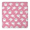 thumbnail image 1 of Pink Halloween Ghosts Square Fitted Tablecloth with Elastic Edge,Square Table Cover,Washable Elastic Table Cover for Home Kitchen Party Decor 36"x36", 1 of 6