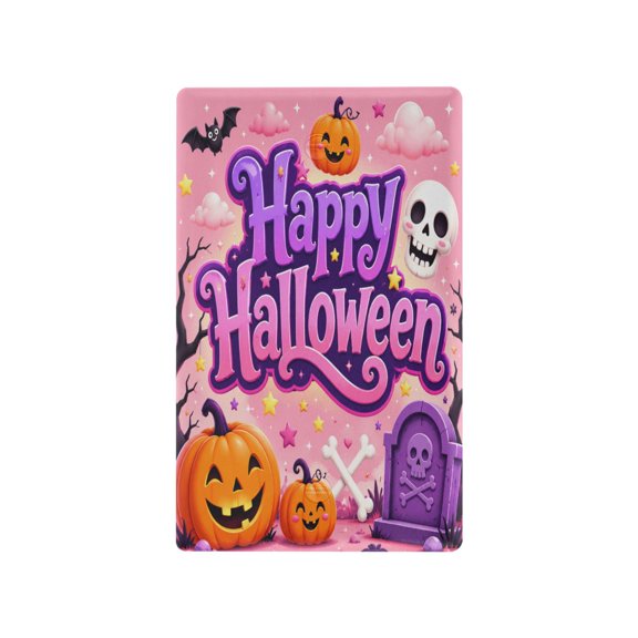 Pink Halloween Magic Decorative Wall Plate, Flame Retardant PC Plastic Light Switch & Outlet Cover with Mounting Screws Fits Blank Unused Outlet
