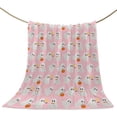 thumbnail image 1 of Pink Halloween Throw Blankets, Cartoon Ghosts Pumpkin Black Cats Soft Fleece Blanket Decorative for Home Sofa Couch Chair Living Bedroom,60x80 Inches,, 1 of 6