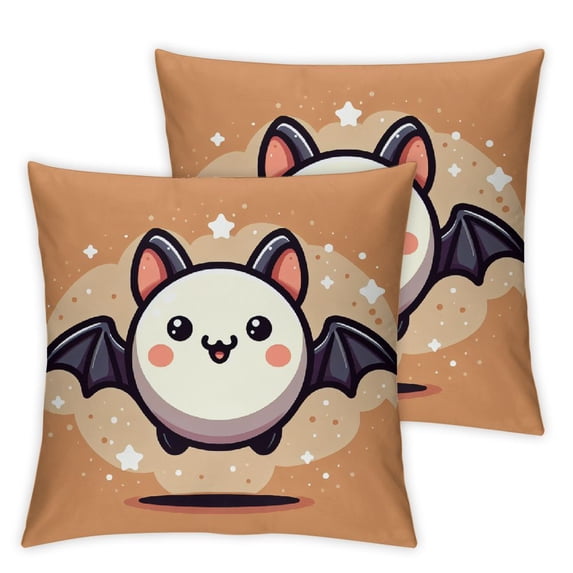 Pink Halloween Throw Pillow Covers , Cute with Decorative Cushion Cases Holiday Decor Pillowcase for Home Sofa