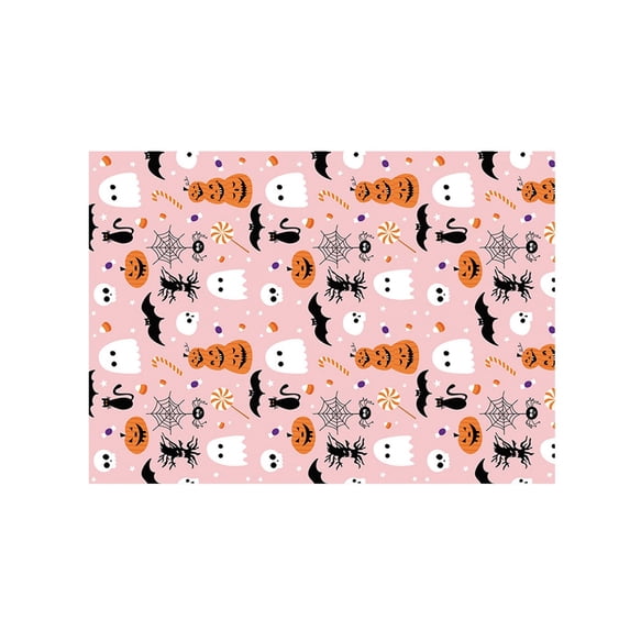 Pink Halloween Wrapping Paper Roll – Cute Ghost Pumpkin Bat Spider Web Gift Wrap, Kawaii Spooky Season Present Packaging For Party Favors, Treat Bags, Diy Crafts & Fall Holiday Decor 2026