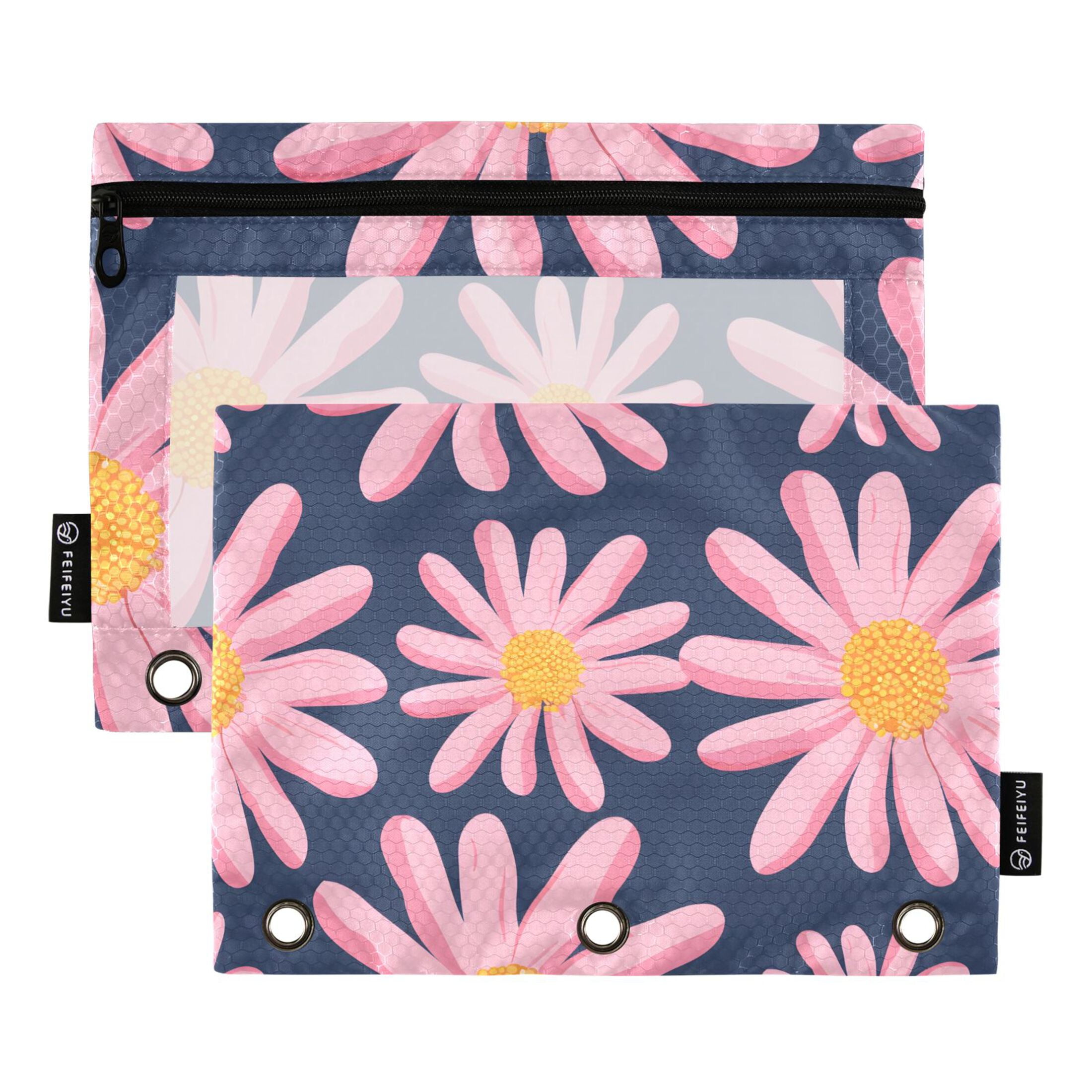 Mini Transparent 3 Ring Binder Set With Daisy Ghana
