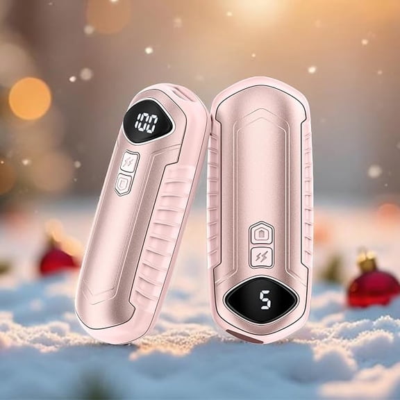 Pink Hand Warmers Rechargeable 2 Pack, Electric Hand Warmer, 2-Second to 131°F with 5 Heat Levels, USB-C Portable Pocket Heater Handwarmers, UL Certified for Camping, Hunting, Gifts for Women Men
