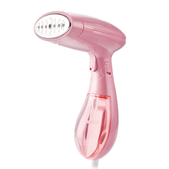 Pink Handheld Garment Steamer, 1300W, 30s Fast Heat, Foldable for Travel