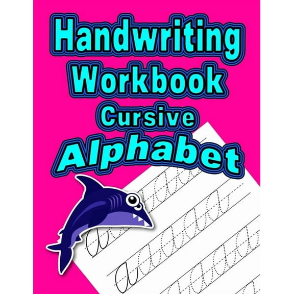 Pink: Handwriting Workbook: Cursive - Alphabet (Paperback)(Large Print)