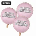 thumbnail image 1 of Pink Happy Birthday Balloons 3-Pack Party Decor Balloons, 1 of 2