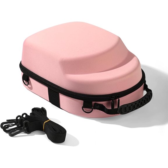 Pink Hat Travel Case with Handle and Adjustable Shoulder Strap Baseball Cap Storage Box Can Effectively Protect Your Hat and Suitable for Travel and Home Storage