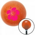 thumbnail image 1 of Pink Hawaiian Flower No.9 Orange Metal Flake Shift Knob with M16 x 1.5 Insert Shifter, 1 of 1