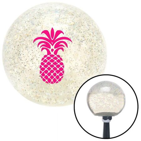 Pink Hawaiian Pineapple Clear Metal Flake Shift Knob with M16 x 1.5 Insert Shifter