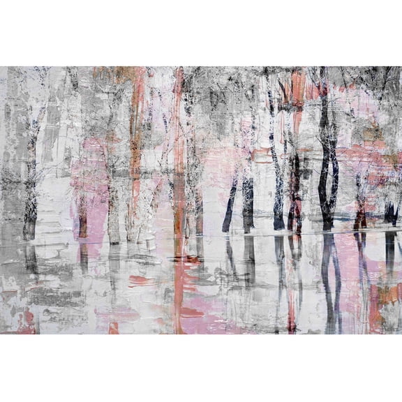 "Pink Haze" Painting Print on Wrapped Canvas
